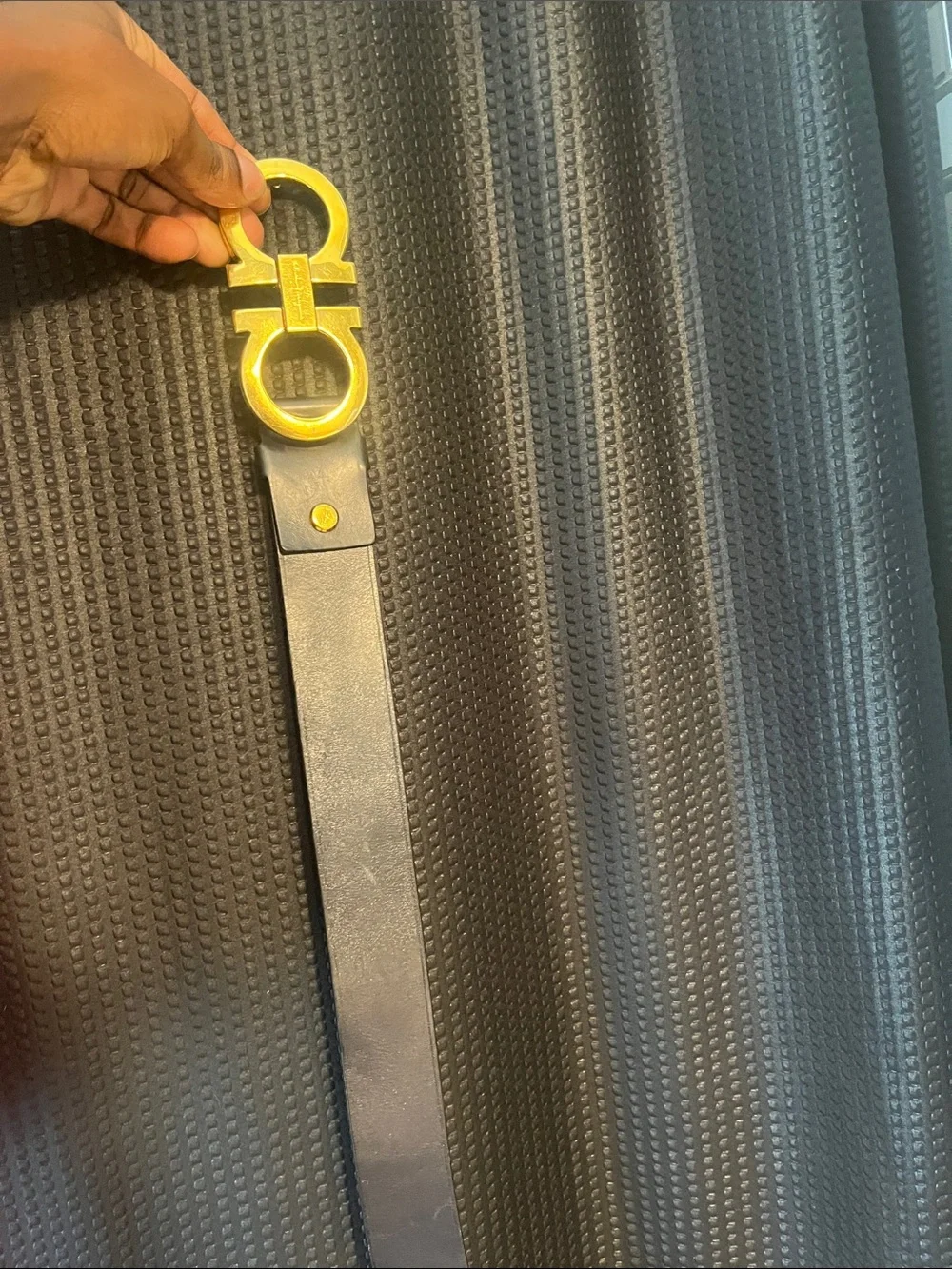 Salvatore Ferragamo Gold Double Gancini Buckle